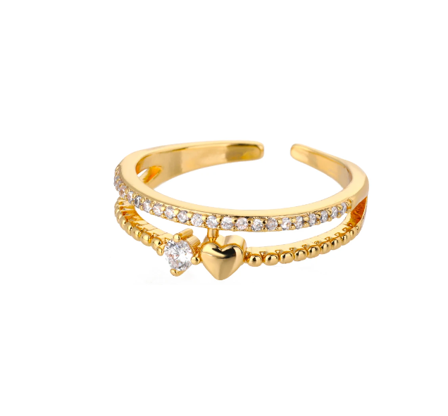 Anillo Corazón Zirconia