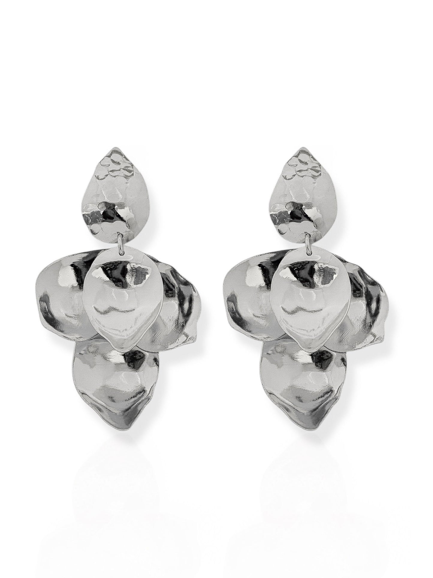 Aretes Pétalos Plata