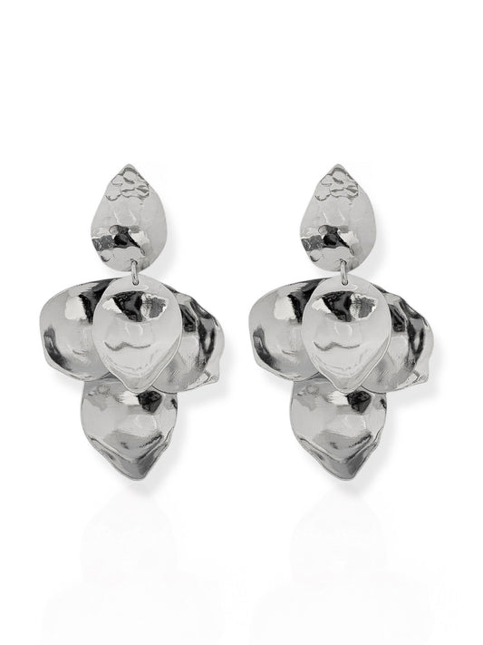 Aretes Pétalos Plata